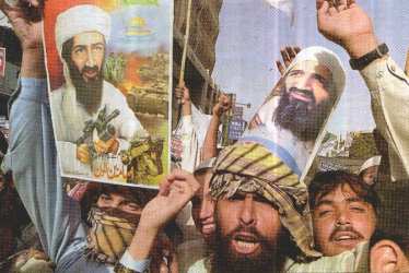Pakistanische Bin Laden Anhänger im Kollektivwahn